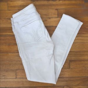 White skinny jeans from Hollister